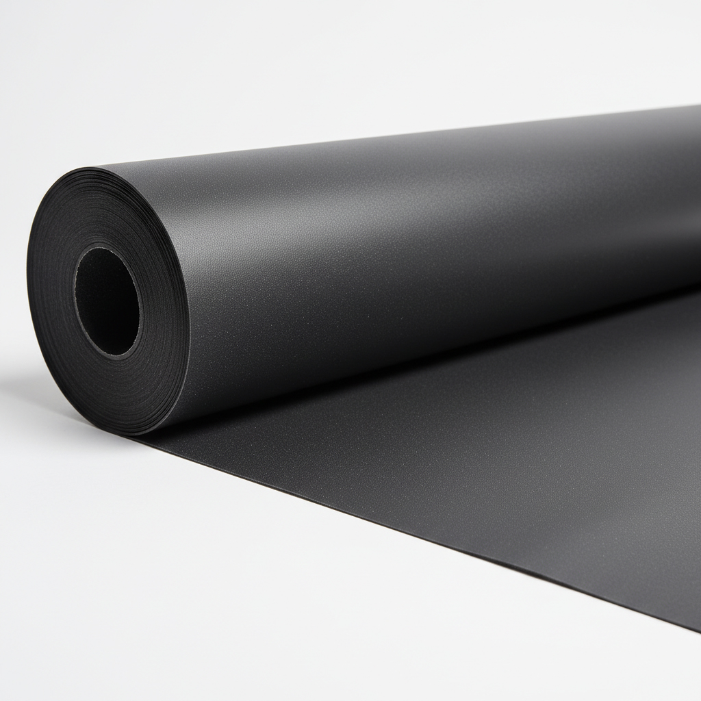 Lubad MLV mass loaded vinyl soundproofing membrane roll, black, STC 34 rating