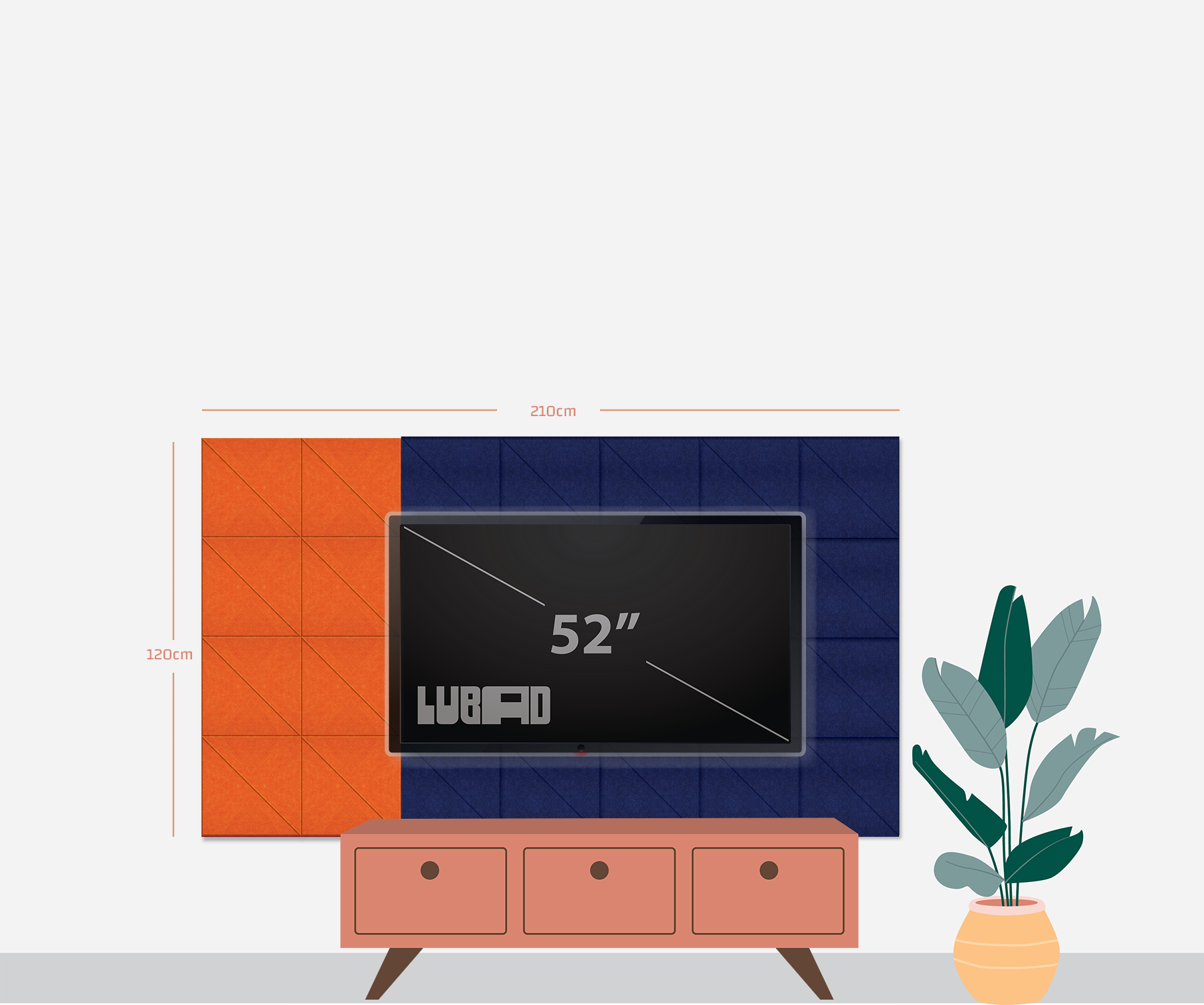 Navy Accent Wall Panels