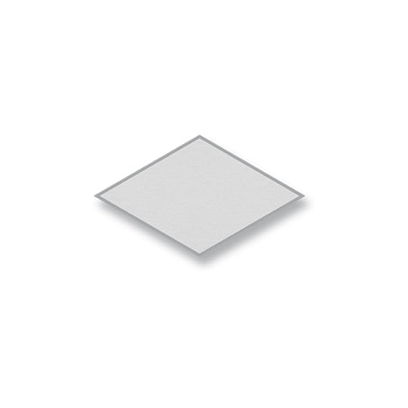 A white, rhombus-shaped, modular building block toy