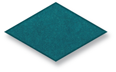 A ocean, rhombus-shaped, modular building block toy
