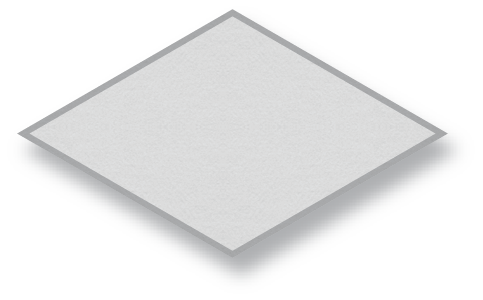 A white, rhombus-shaped, modular building block toy