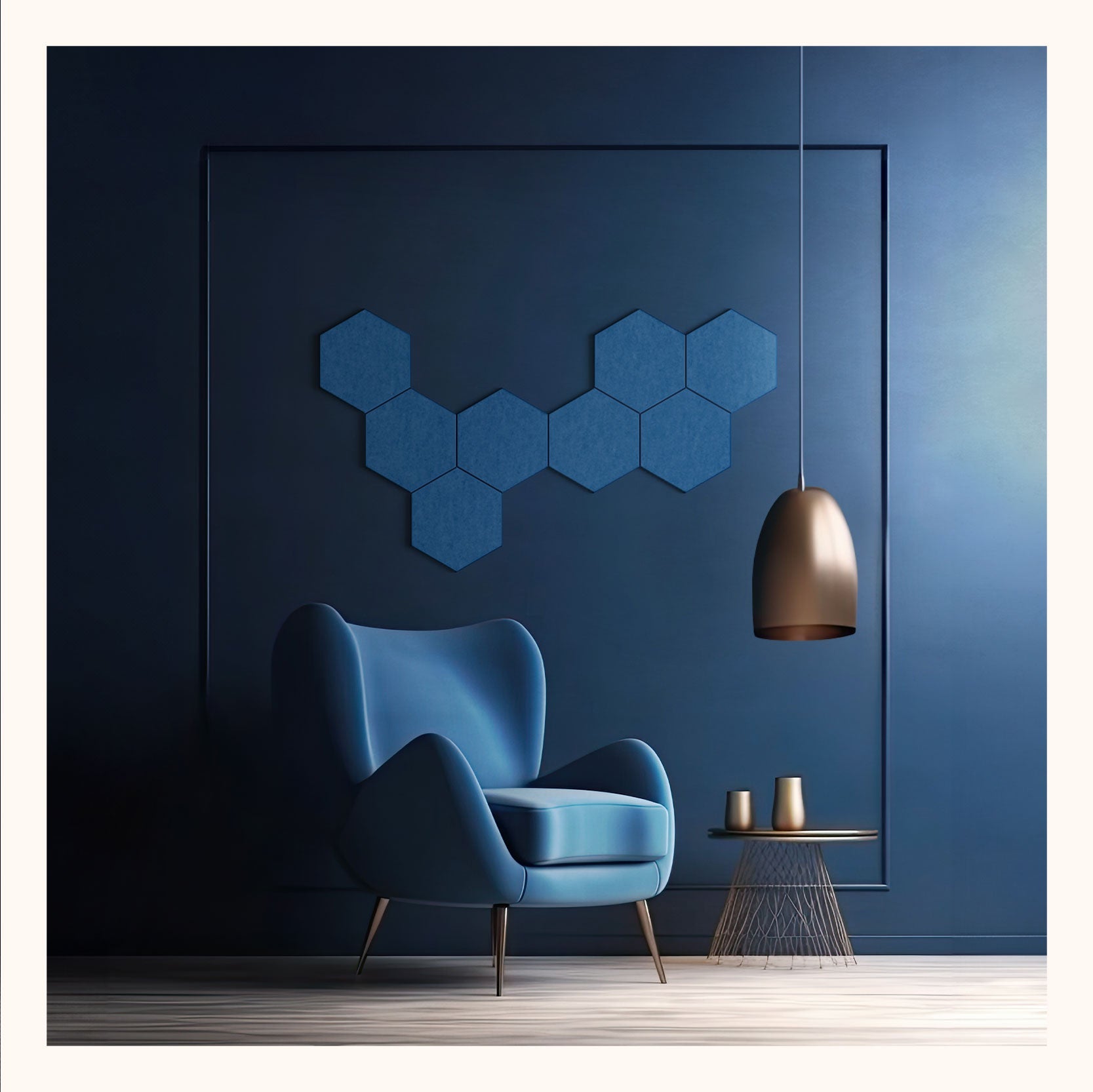 Honeycomb shape in mono color-Wall art - Lubad# product_name#