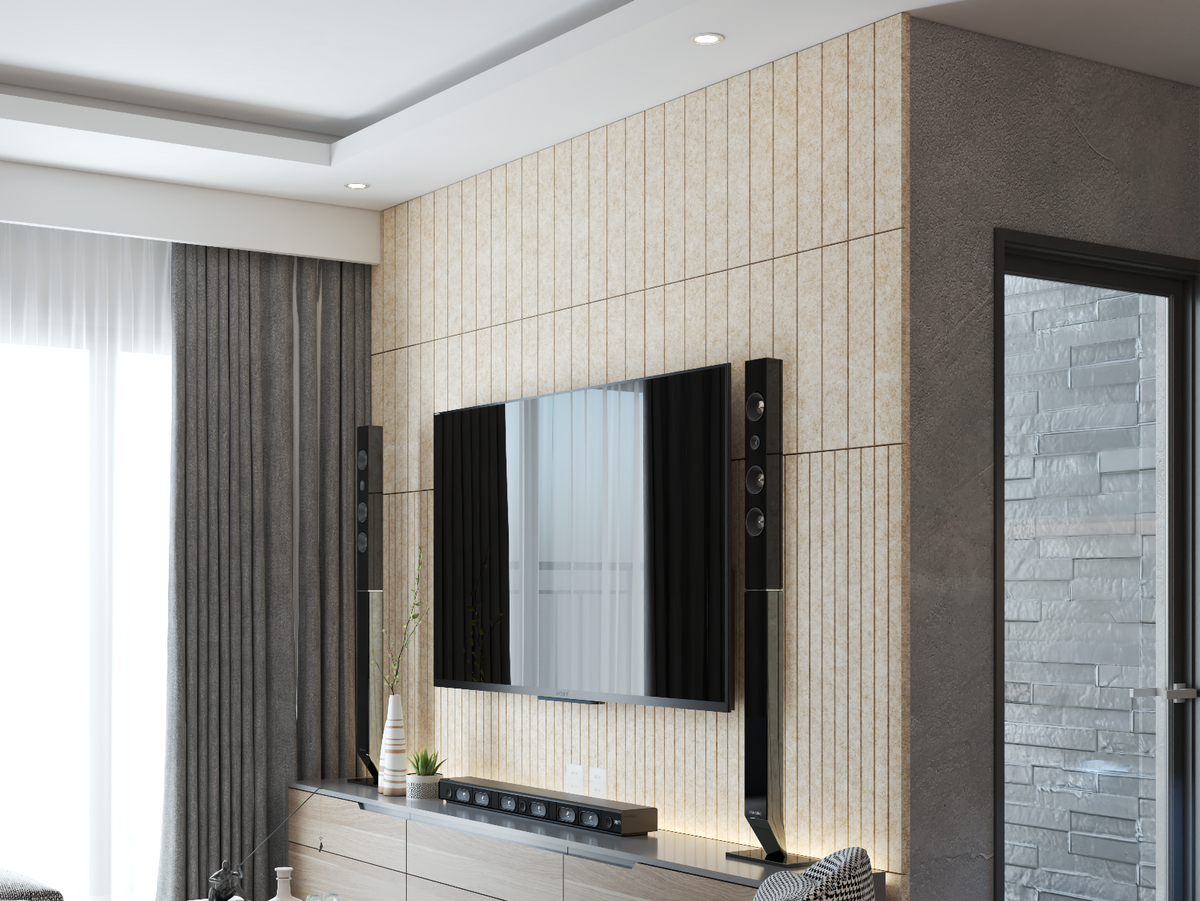 TV Noise Absorbing Wall by Lubad