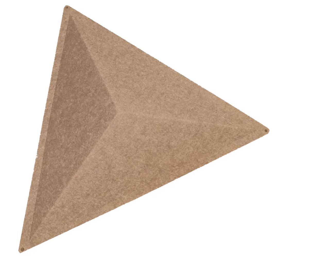 3D Triangles Modular Acoustic Wall Art Room Divider light camel