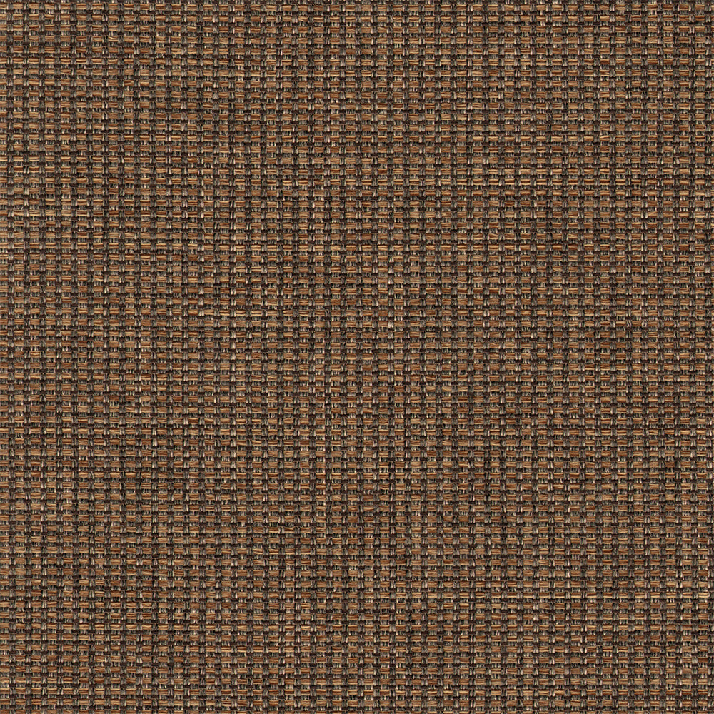 A close-up of a woven fabric texture in a medium brown color, showing the detailed weave pattern.