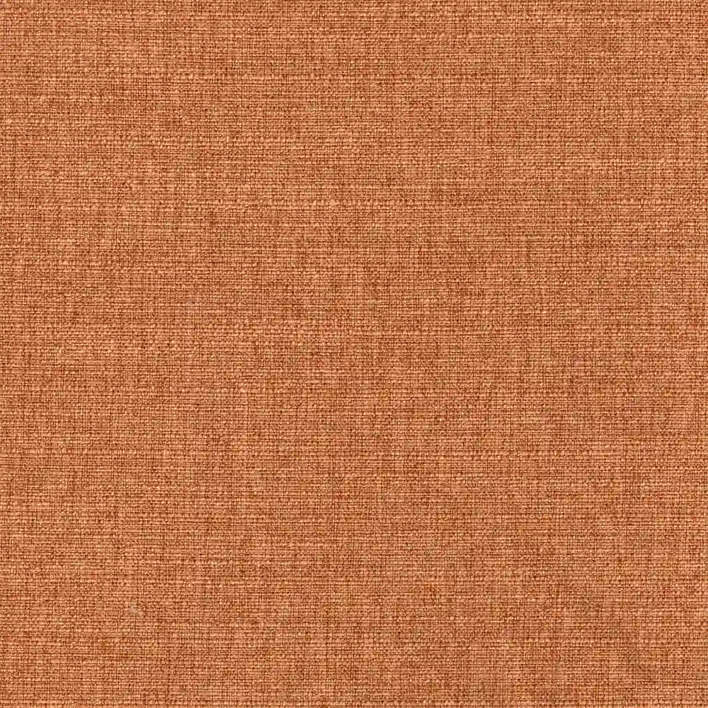 A close-up of a woven fabric texture in a teracotta colorway, showing the detailed horizontal ribbed pattern.