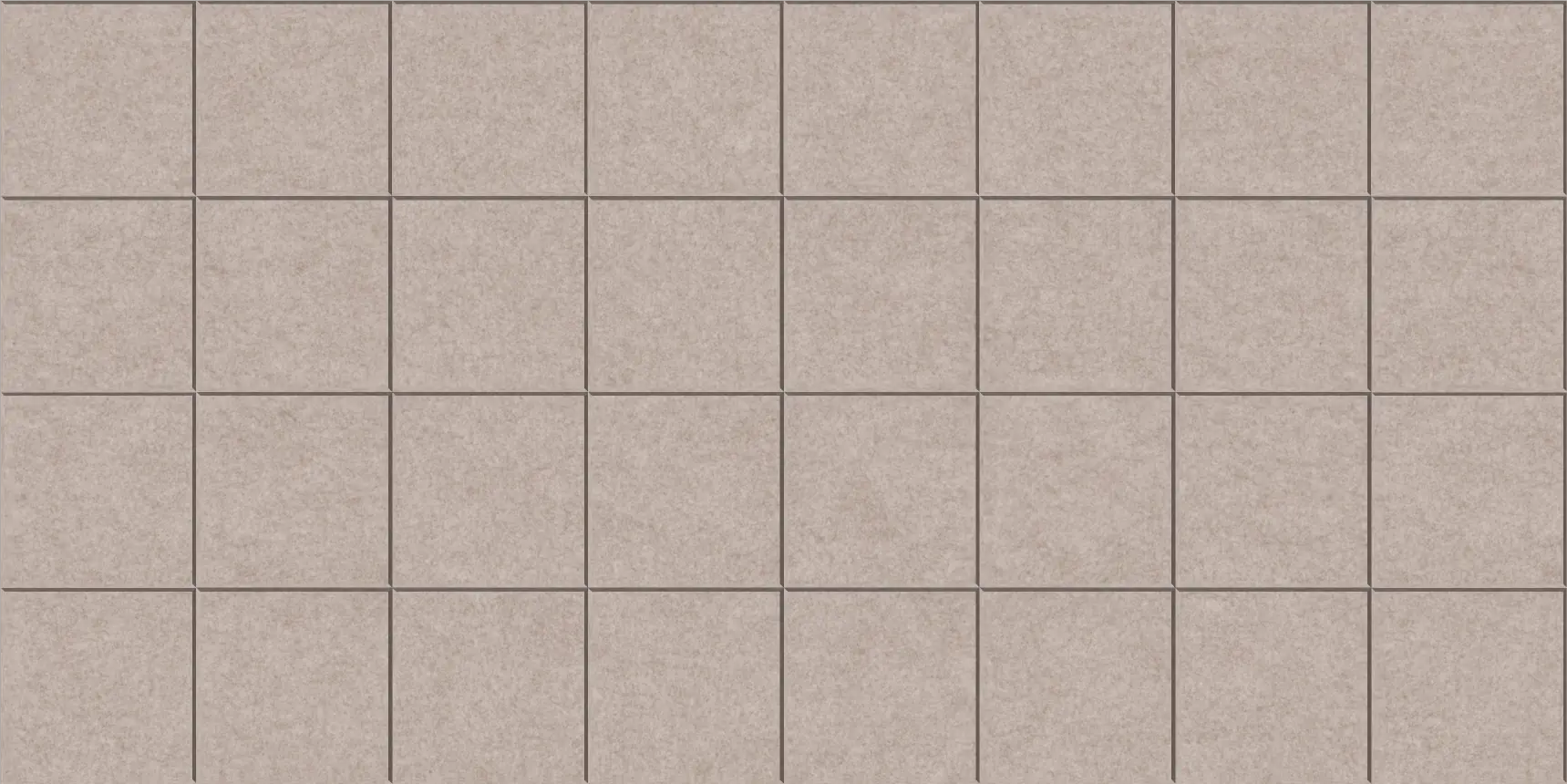A grid of square Tan acoustic panels with a subtle textured surface and thin dark grout lines.
