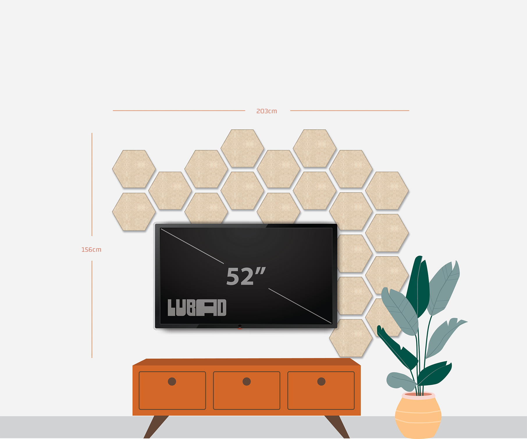 Hexa TV Noise Absorber