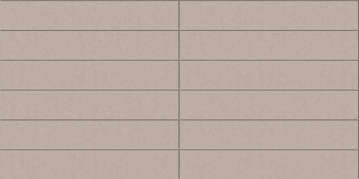 A close-up of a light taupe-beige textured surface divided into rectangular sections by thin dark lines.