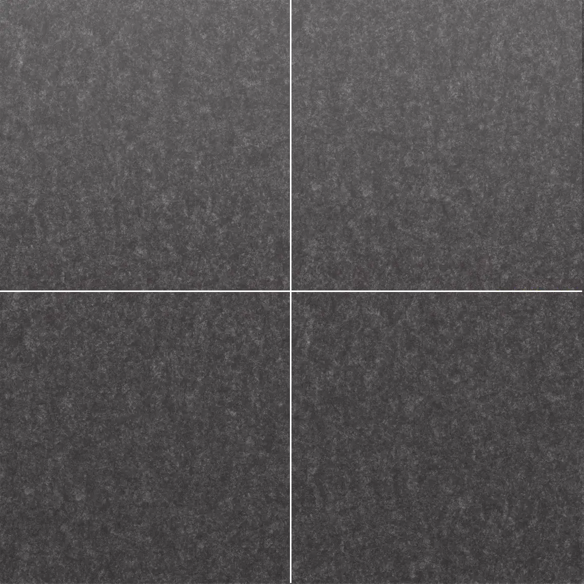 Four black textured square panels arranged in a 2x2 grid with thin white cross lines at the center.