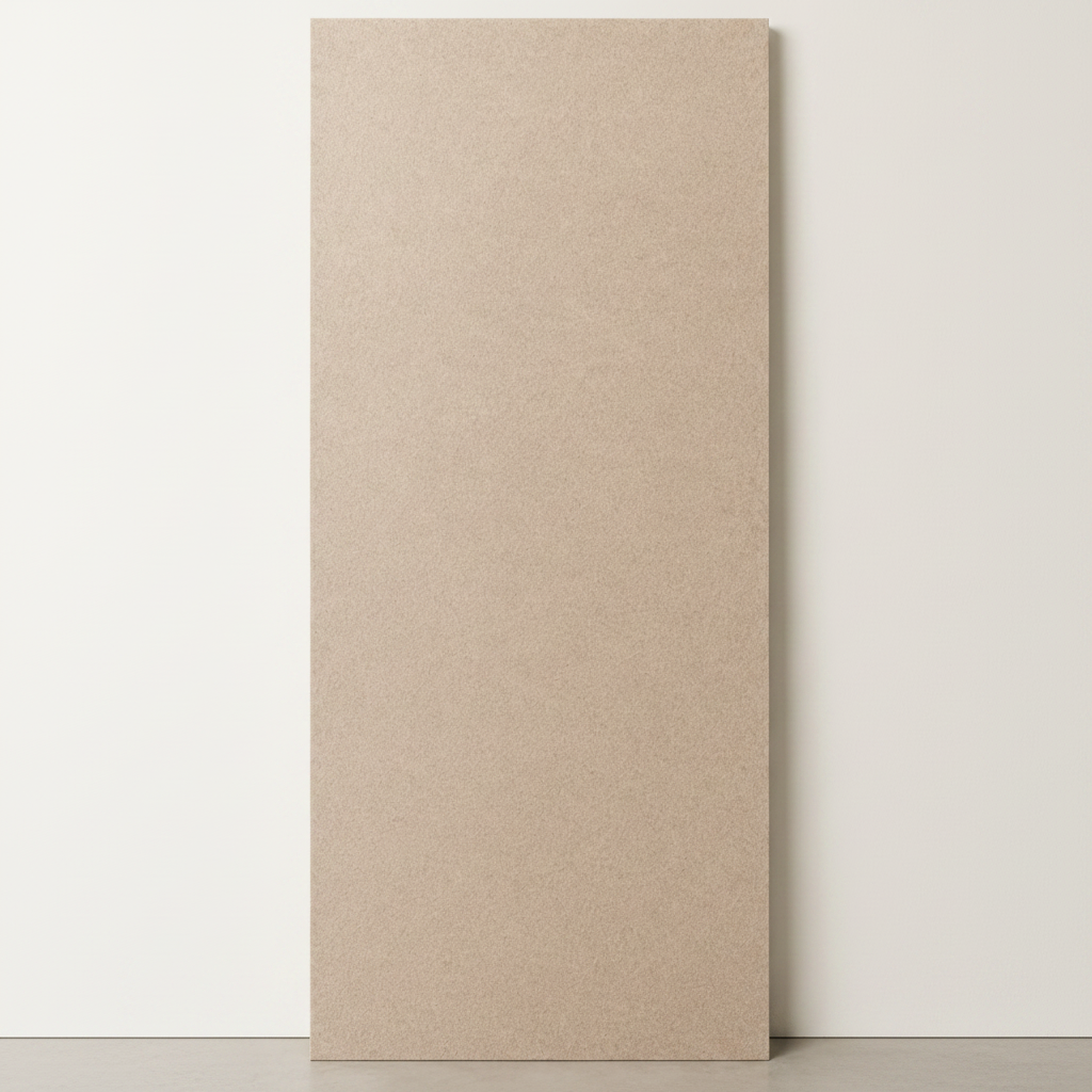 Beige textured wall panel on a white background