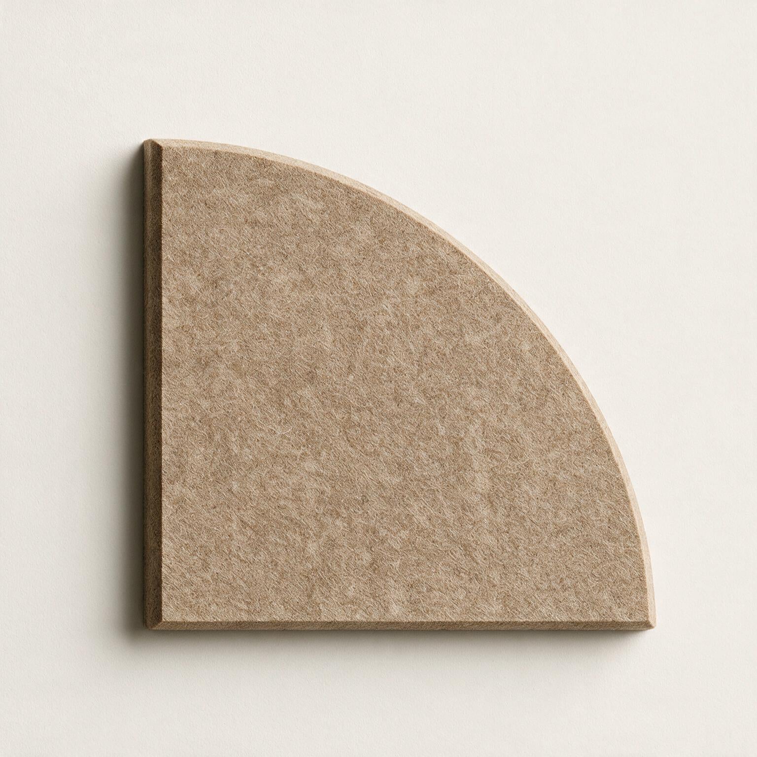 Quadrant 30 cm modular acoustic tile of high-density felt in light tan